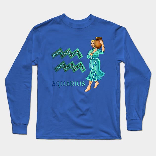 Aquarius Long Sleeve T-Shirt by KnotYourWorld4